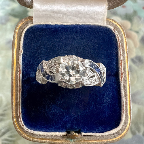 Art Deco Engagement Ring, TRB 0.90ct. sold by Doyle and Doyle an antique and vintage jewelry boutique