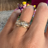 Vintage Patterned Two Toned Wedding Band sold by Doyle and Doyle an antique and vintage jewelry boutique