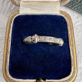 Vintage Diamond Wedding Band sold by Doyle and Doyle an antique and vintage jewelry boutique