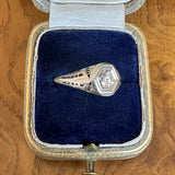Vintage Diamond Engagement Ring, RBC 0.20ct. sold by Doyle and Doyle an antique and vintage jewelry boutique