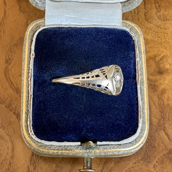 Vintage Diamond Engagement Ring, RBC 0.20ct. sold by Doyle and Doyle an antique and vintage jewelry boutique