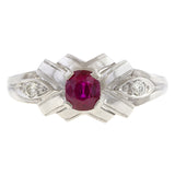 Vintage Ruby & Diamond Ring, from Doyle & Doyle antique and vintage jewelry boutique