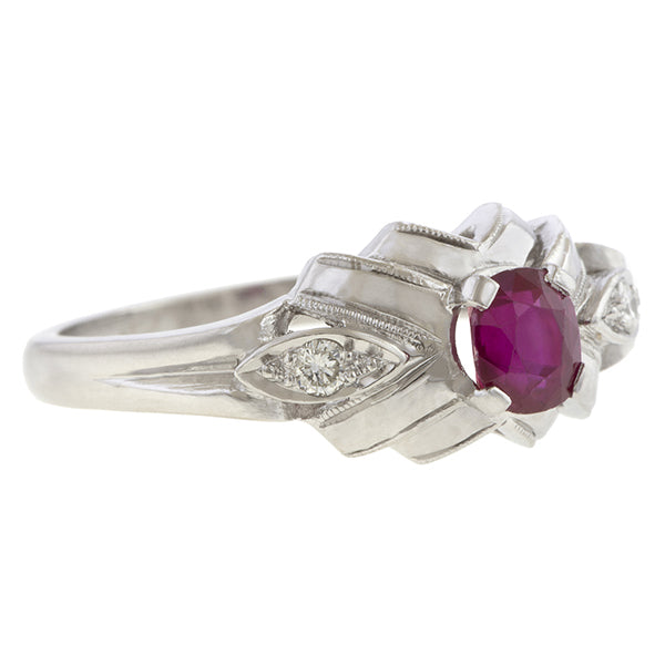 Vintage Ruby & Diamond Ring, from Doyle & Doyle antique and vintage jewelry boutique