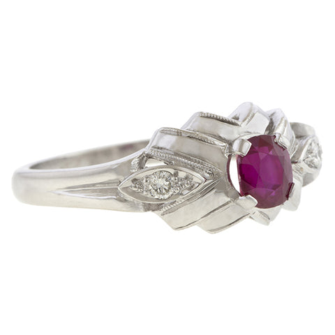 Vintage Ruby & Diamond Ring, from Doyle & Doyle antique and vintage jewelry boutique