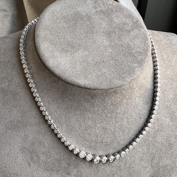 Vintage Diamond Riviera Necklace sold by Doyle and Doyle an antique and vintage jewelry boutique