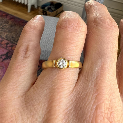 Vintage Diamond Ring, RBC 0.15 sold by Doyle and Doyle an antique and vintage jewelry boutique