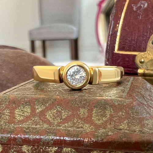 Vintage Diamond Ring, RBC 0.15 sold by Doyle and Doyle an antique and vintage jewelry boutique