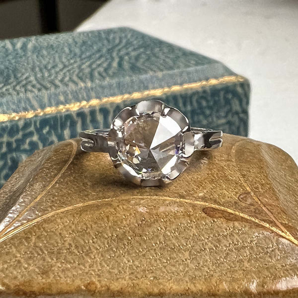Vintage Rose Cut Diamond Ring, 1.03ct. sold by Doyle and Doyle an antique and vintage jewelry boutique