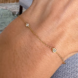 Bezel Set Diamond Bracelet sold by Doyle and Doyle an antique and vintage jewelry boutique