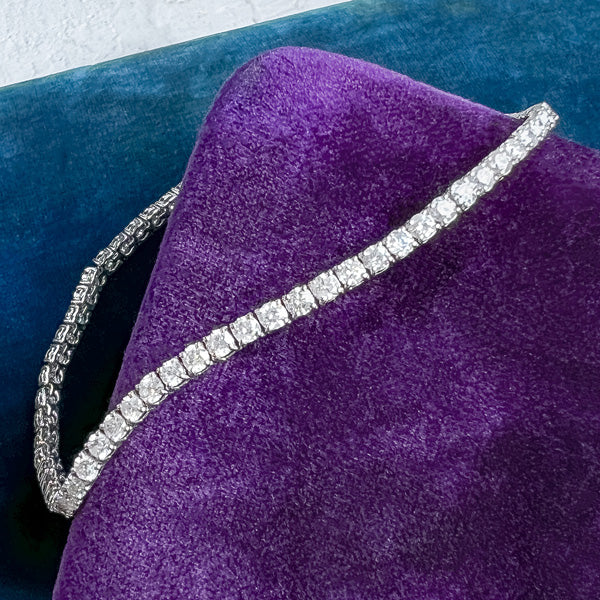 Diamond Tennis Bracelet sold by Doyle and Doyle an antique and vintage jewelry boutique