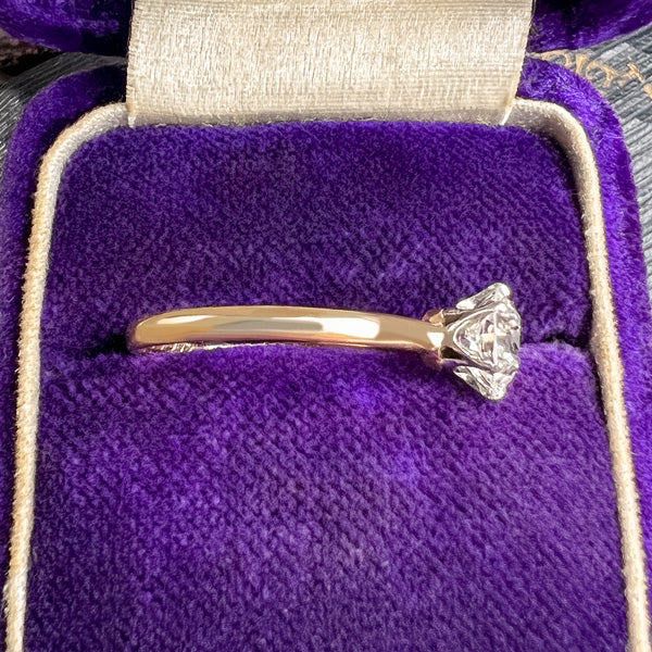 Antique Tiffany & Co Engagement Ring, Old Euro. 0.88ct sold by Doyle and Doyle an antique and vintage jewelry boutique