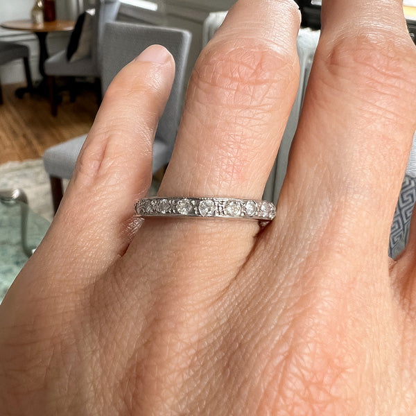Vintage Diamond Eternity Band sold by Doyle and Doyle an antique and vintage jewelry boutique