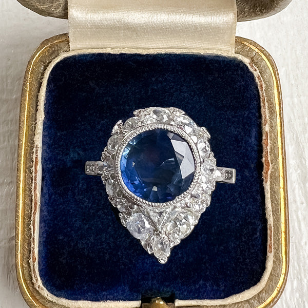 Art Deco Sapphire & Diamond Ring, sold by Doyle & Doyle antique and vintage jewelry boutique