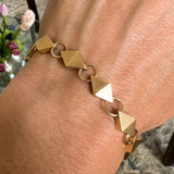 Vintage Geometric Link Bracelet sold by Doyle and Doyle an antique and vintage jewelry boutique
