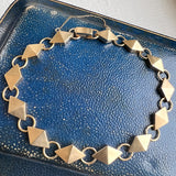 Vintage Geometric Link Bracelet sold by Doyle and Doyle an antique and vintage jewelry boutique