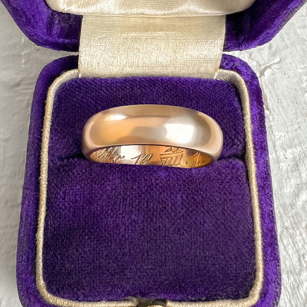Vintage Wedding Band, 1912 sold by Doyle and Doyle an antique and vintage jewelry boutique