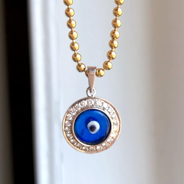 Vintage diamond evil eye pendant, from Doyle & Doyle