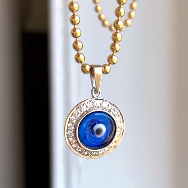 Vintage diamond evil eye pendant, from Doyle & Doyle
