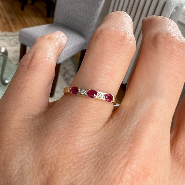 Ruby & Diamond Band sold by Doyle and Doyle an antique and vintage jewelry boutique