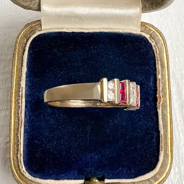 Ruby & Diamond Band sold by Doyle and Doyle an antique and vintage jewelry boutique