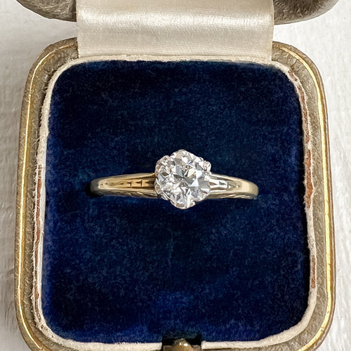 Vintage Engagement Ring, Circular Brilliant 0.50ct. sold by Doyle and Doyle an antique and vintage jewelry boutique