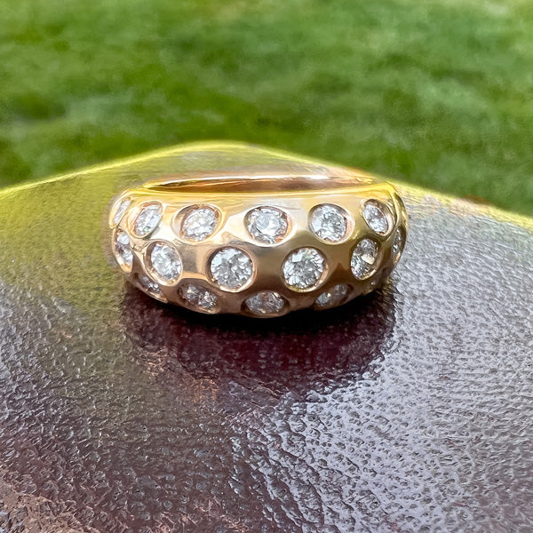 Bombe Diamond Ring sold by Doyle and Doyle an antique and vintage jewelry boutique