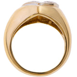Vintage Pave Diamond Heart Ring sold by Doyle and Doyle an antique and vintage jewelry boutique