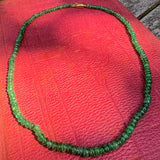 Vintage Emerald Bead Necklace sold by Doyle and Doyle an antique and vintage jewelry boutique