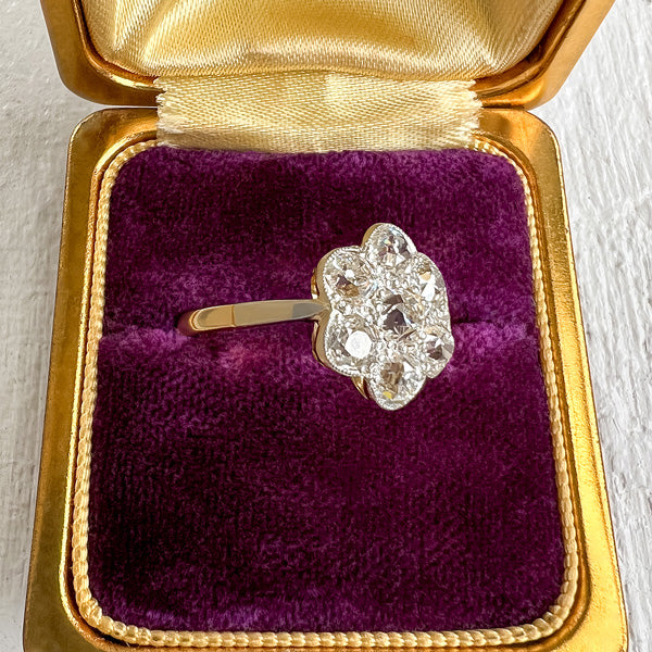 Antique Edwardian diamond cluster ring, from Doyle & Doyle an antique and vintage jewelry boutique