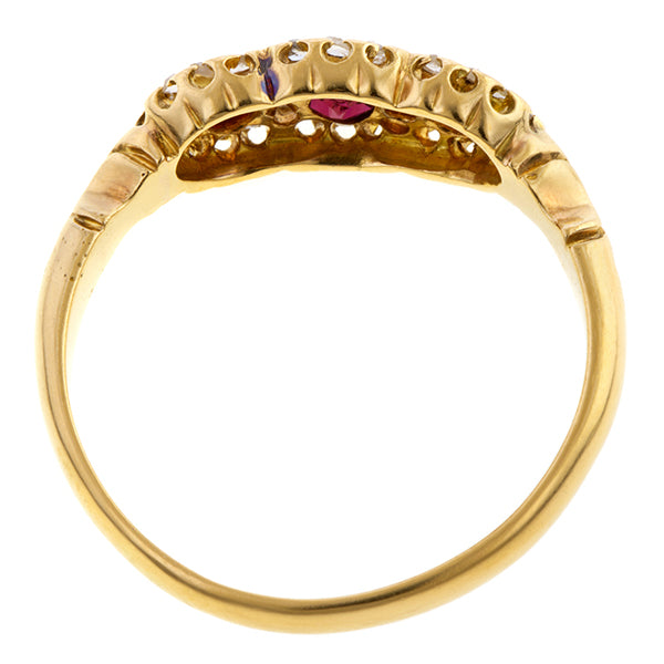 Victorian Ruby & Diamond Ring sold by Doyle and Doyle an antique and vintage jewelry boutique
