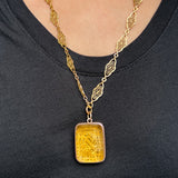 Victorian Citrine Vinaigrette Locket Pendant sold by Doyle and Doyle an antique and vintage jewelry boutique