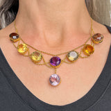 Multigem Festoon Necklace sold by Doyle and Doyle an antique and vintage jewelry boutique
