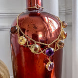 Multigem Festoon Necklace sold by Doyle and Doyle an antique and vintage jewelry boutique