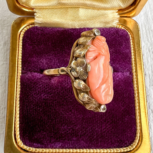 Victorian Cameo Ring sold by Doyle and Doyle an antique and vintage jewelry boutique