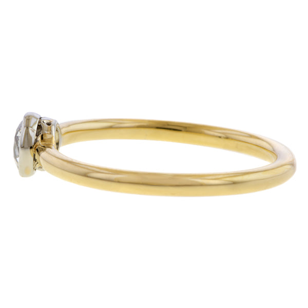Vintage Bezel Set Engagement Ring, Old Euro 0.35ct. sold by Doyle and Doyle an antique and vintage jewelry boutique