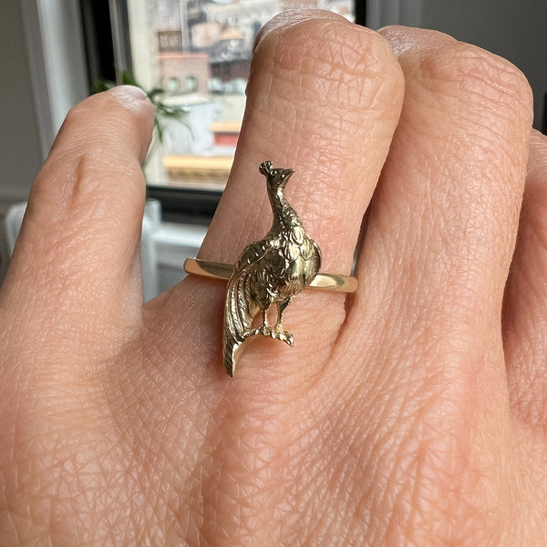 Antique Peacock Ring sold by Doyle and Doyle an antique and vintage jewelry boutique
