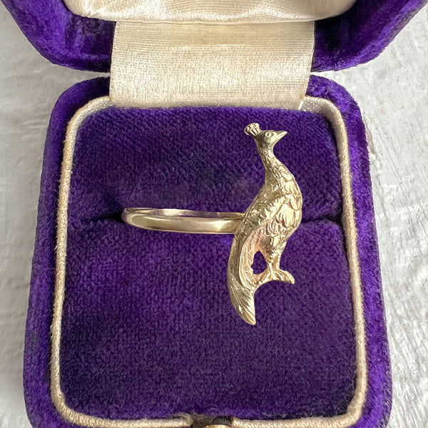 Antique Peacock Ring sold by Doyle and Doyle an antique and vintage jewelry boutique