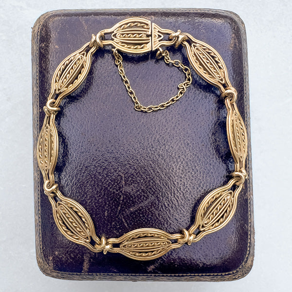 Antique Filigree Bracelet sold by Doyle and Doyle an antique and vintage jewelry boutique