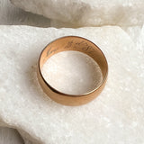 Vintage Comfort Fit Wedding Band sold by Doyle and Doyle an antique and vintage jewelry boutique
