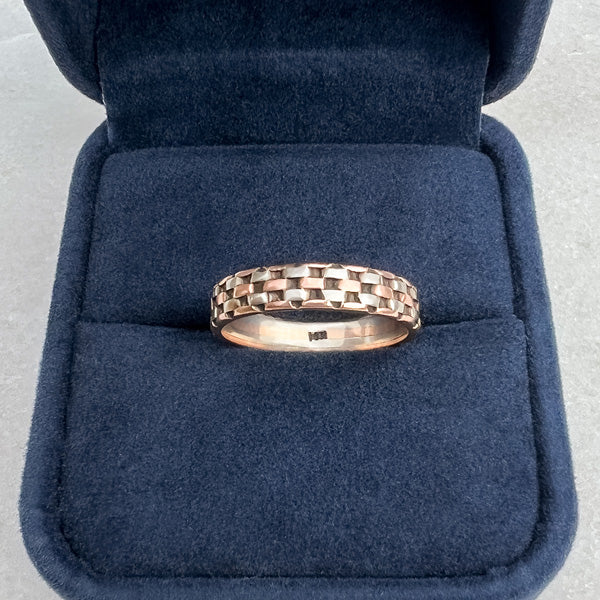 Vintage Two toned Wedding Band sold by Doyle and Doyle an antique and vintage jewelry boutique