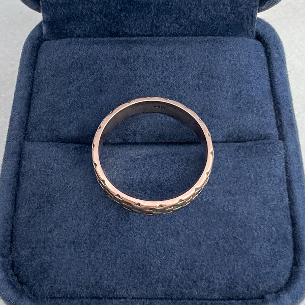 Vintage Two toned Wedding Band sold by Doyle and Doyle an antique and vintage jewelry boutique