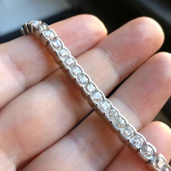 Old Mine Cut Diamond Tennis Bracelet, from Doyle & Doyle, antique and vintage jewelry