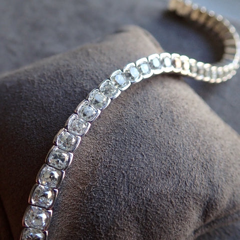 Old Mine Cut Diamond Tennis Bracelet, from Doyle & Doyle, antique and vintage jewelry