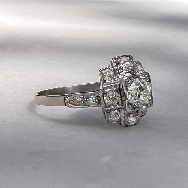 Art Deco Engagement Ring, Old European 0.40ct. sold by Doyle and Doyle an antique and vintage jewelry boutique