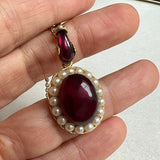 Victorian Garnet Snake Necklace sold by Doyle and Doyle an antique and vintage jewelry boutique