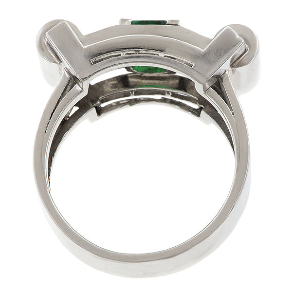 Retro Rubel emerald and diamond ring, from Doyle & Doyle jewelry