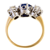 Vintage Sapphire & Diamond Ring sold by Doyle and Doyle an antique and vintage jewelry boutique