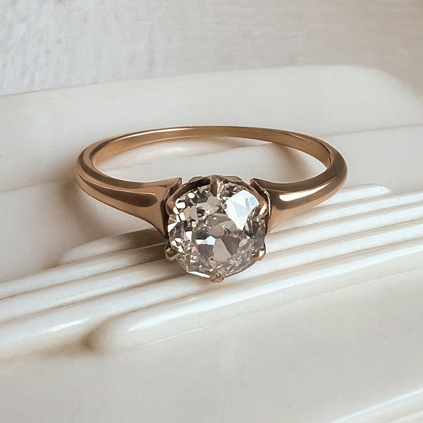 Antique Solitaire Engagement Ring, Old Mine 0.68ct. sold by Doyle and Doyle an antique and vintage jewelry boutique