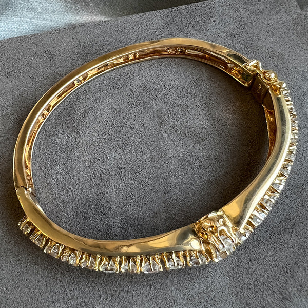 Vintage Diamond Enamel Bracelet sold by Doyle and Doyle an antique and vintage jewelry boutique