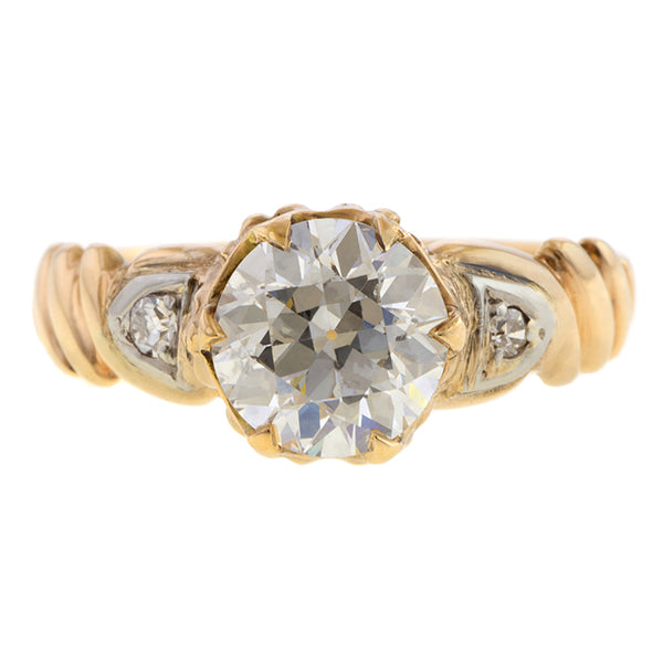 Antique Engagement Ring, Old Euro 1.18ct. sold by Doyle and Doyle an antique and vintage jewelry boutique